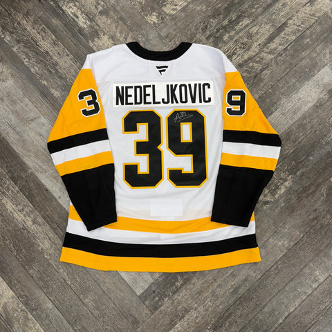 Alex Nedeljkovic Autographed Pittsburgh Gold Road Jersey (Fanatics, No FNB Patch)