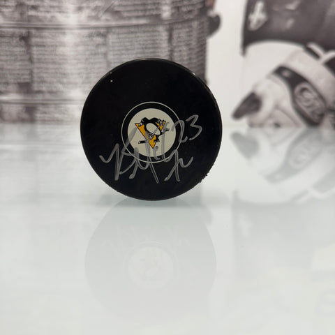 Brock McGinn Autographed Puck (Small Logo)