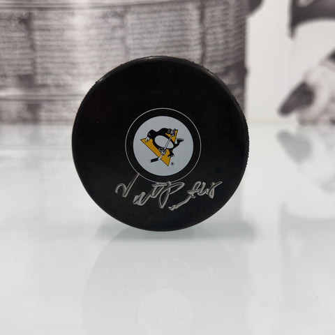 Valtteri Puustinen Autographed Puck (Small Logo)