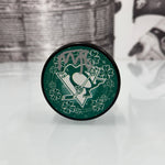 Autographed Penguins St. Patrick's Day Puck (Black Puck), Various Players