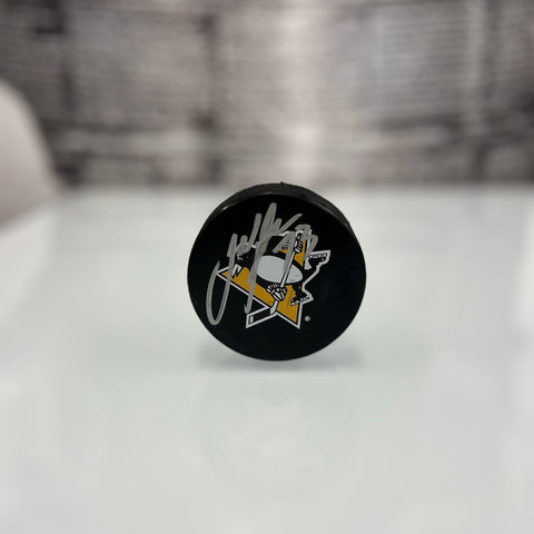 Jack Johnson Autographed Puck (Large Logo)