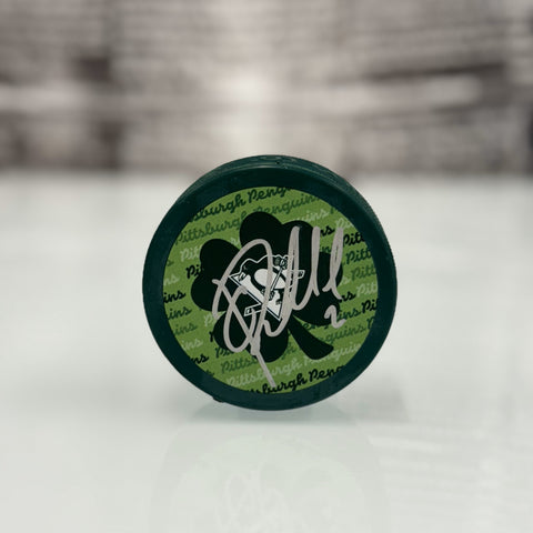 Chad Ruhwedel Autographed St. Patrick's Day Puck (Green Puck)