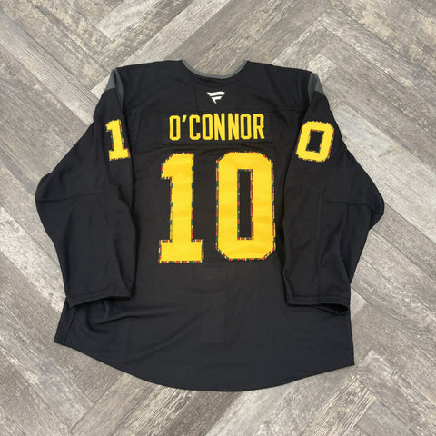 Drew O'Connor Autographed Black Hockey History Jersey (Fanatics, Not worn, Unsigned)