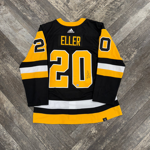 Lars Eller Autographed Pittsburgh Gold Home Jersey (Adidas, Includes Highmark Patch)