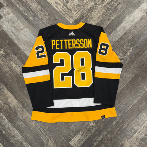 Marcus Pettersson Autographed Pittsburgh Gold Home Jersey (Adidas, No Highmark Patch)