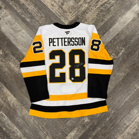 Marcus Pettersson Autographed Pittsburgh Gold Road Jersey (Fanatics, Includes FNB Patch)
