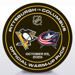Official Pittsburgh Penguins Warm-Up Puck - PIT vs CBJ - October 25, 2025