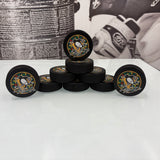 Autographed Penguins Black Hockey History Puck, Various Players