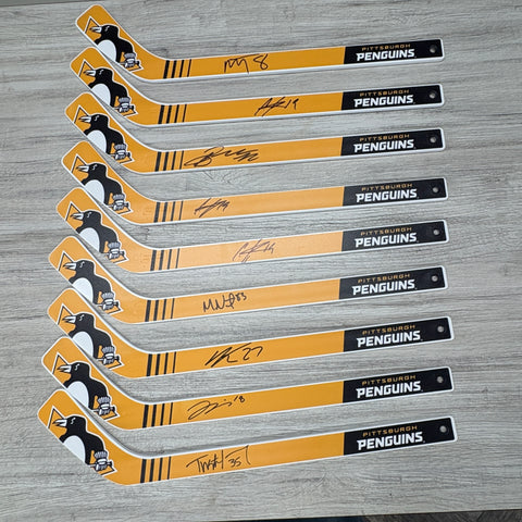 Penguins Autographed Mini-Stick, Various Players
