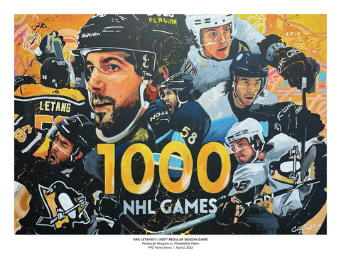 Kris Letang 1,000th Game Print