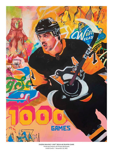 Evgeni Malkin 1,000th Game Print